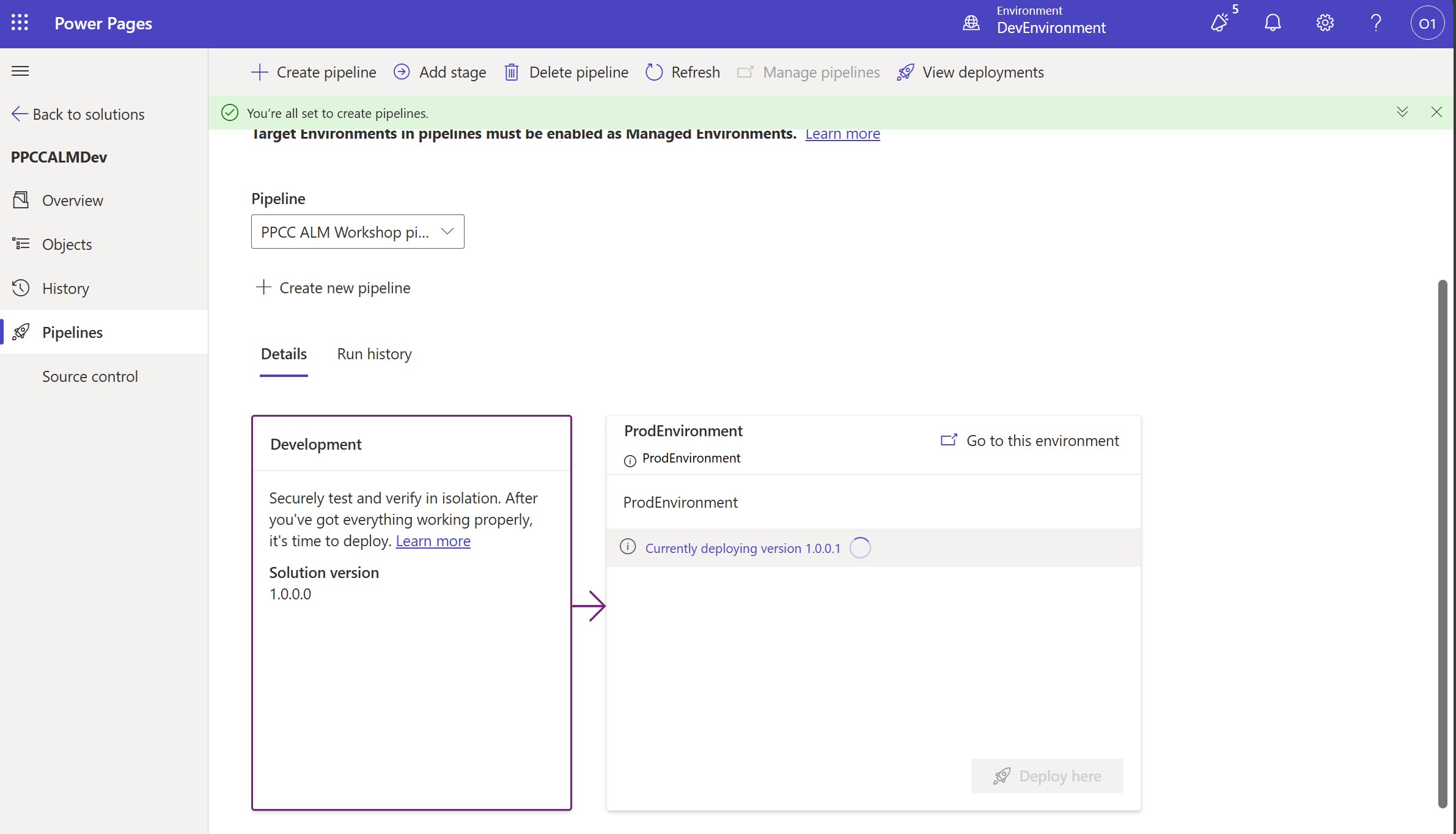 Deployment in Progress
