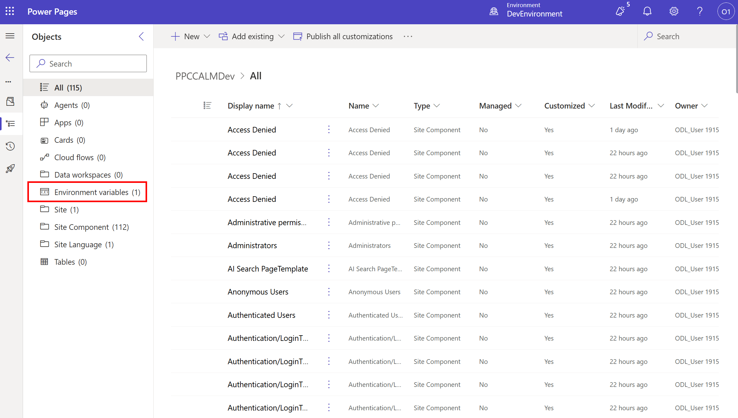 Environment Variable Added
