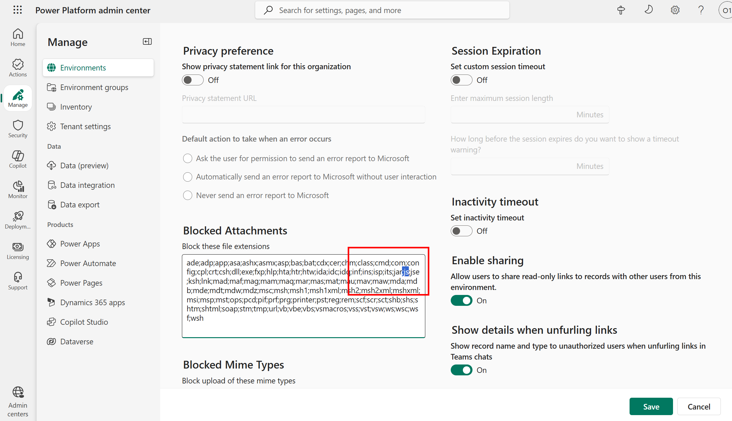 Remove .js from Blocked Attachments