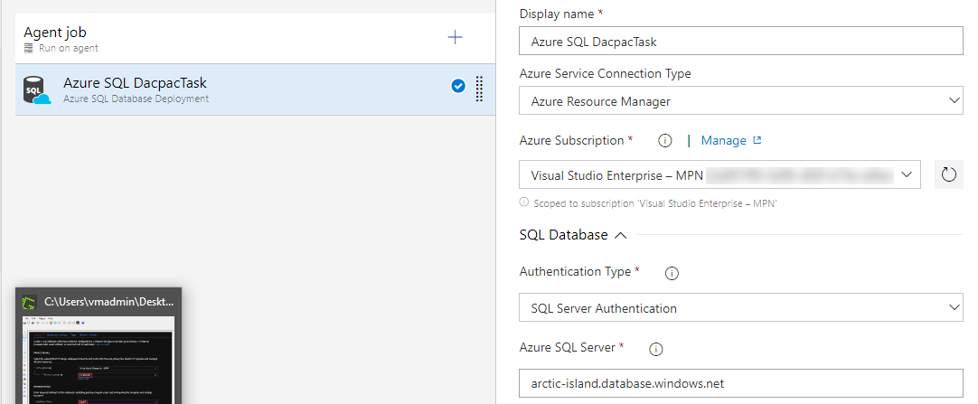 PartsUnlimited : Configure CD of Azure SQL database using Azure DevOps and Visual  Studio