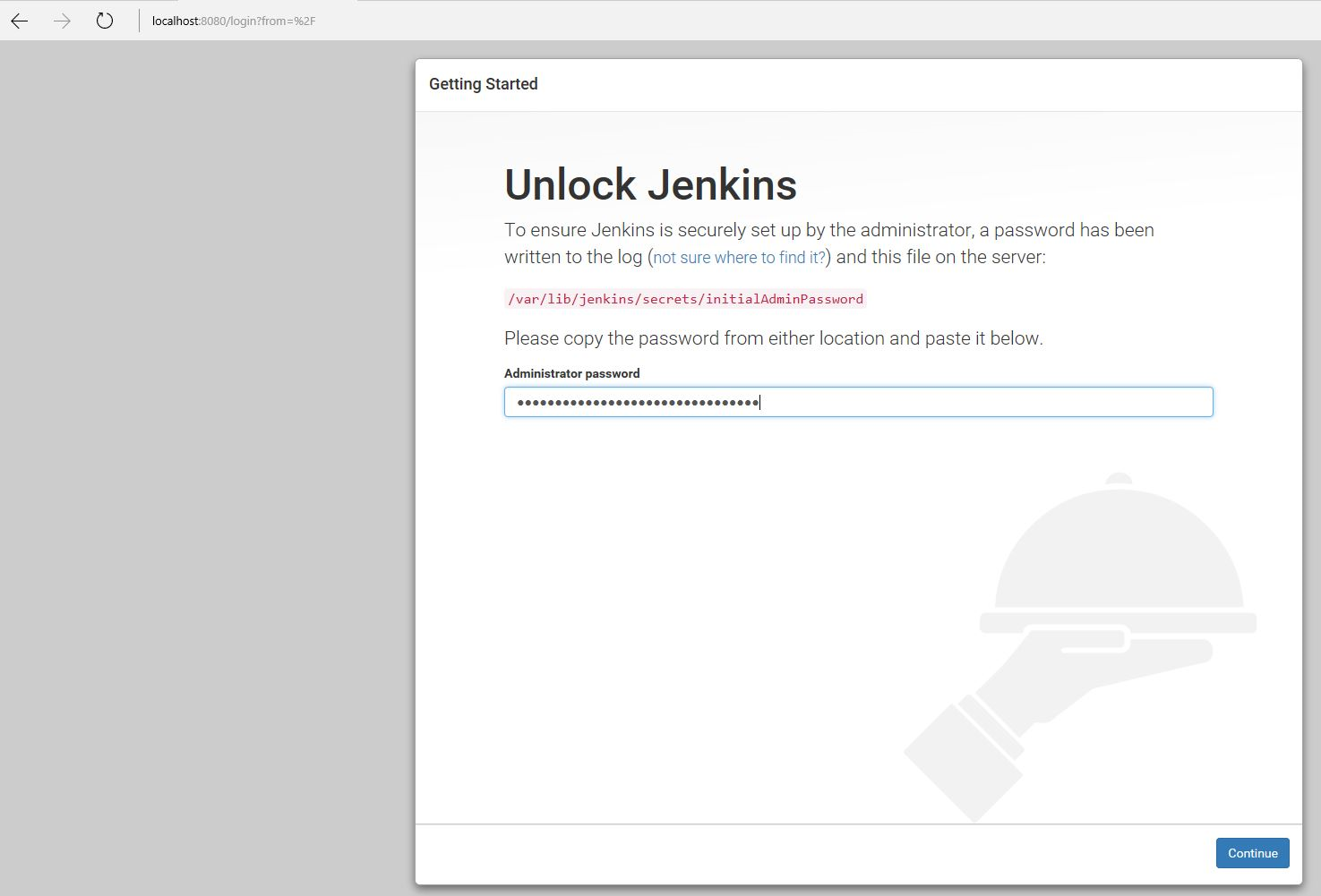 Initial jenkins admin password