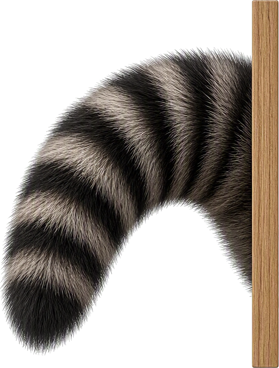 Roakey's tail peeking in