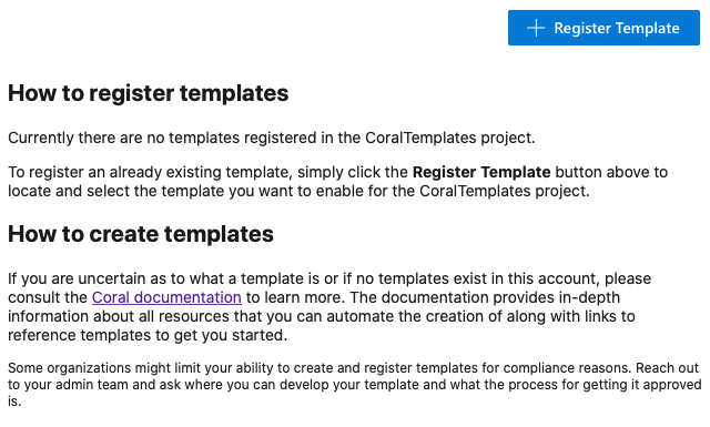 Registered templates