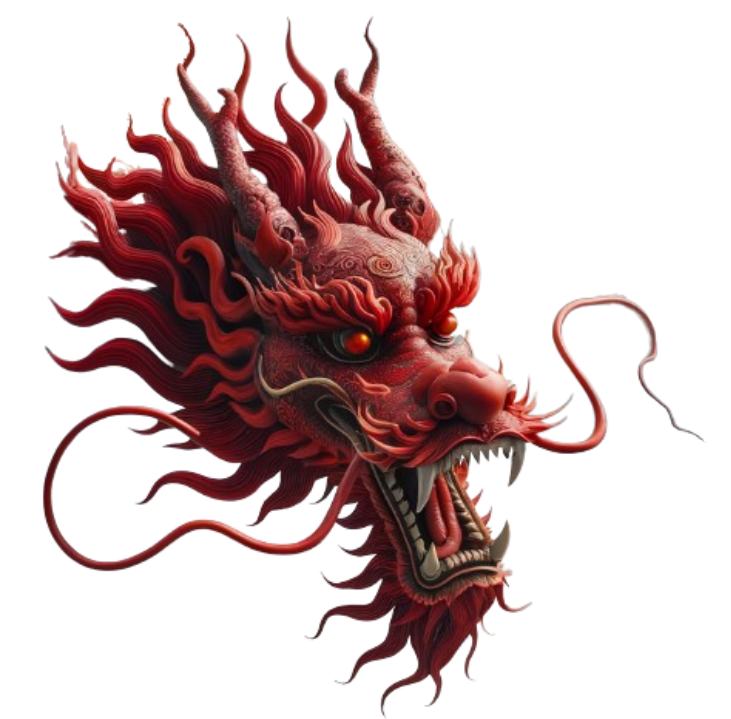 A mythical Chinese dragon