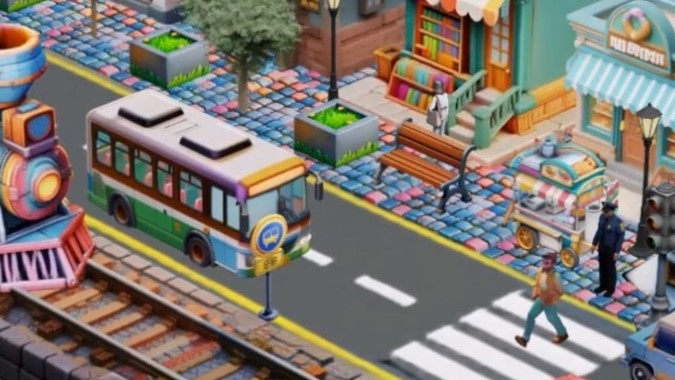 Vibrant street view