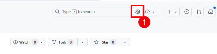 Select the GitHub Copilot icon while in your repository.