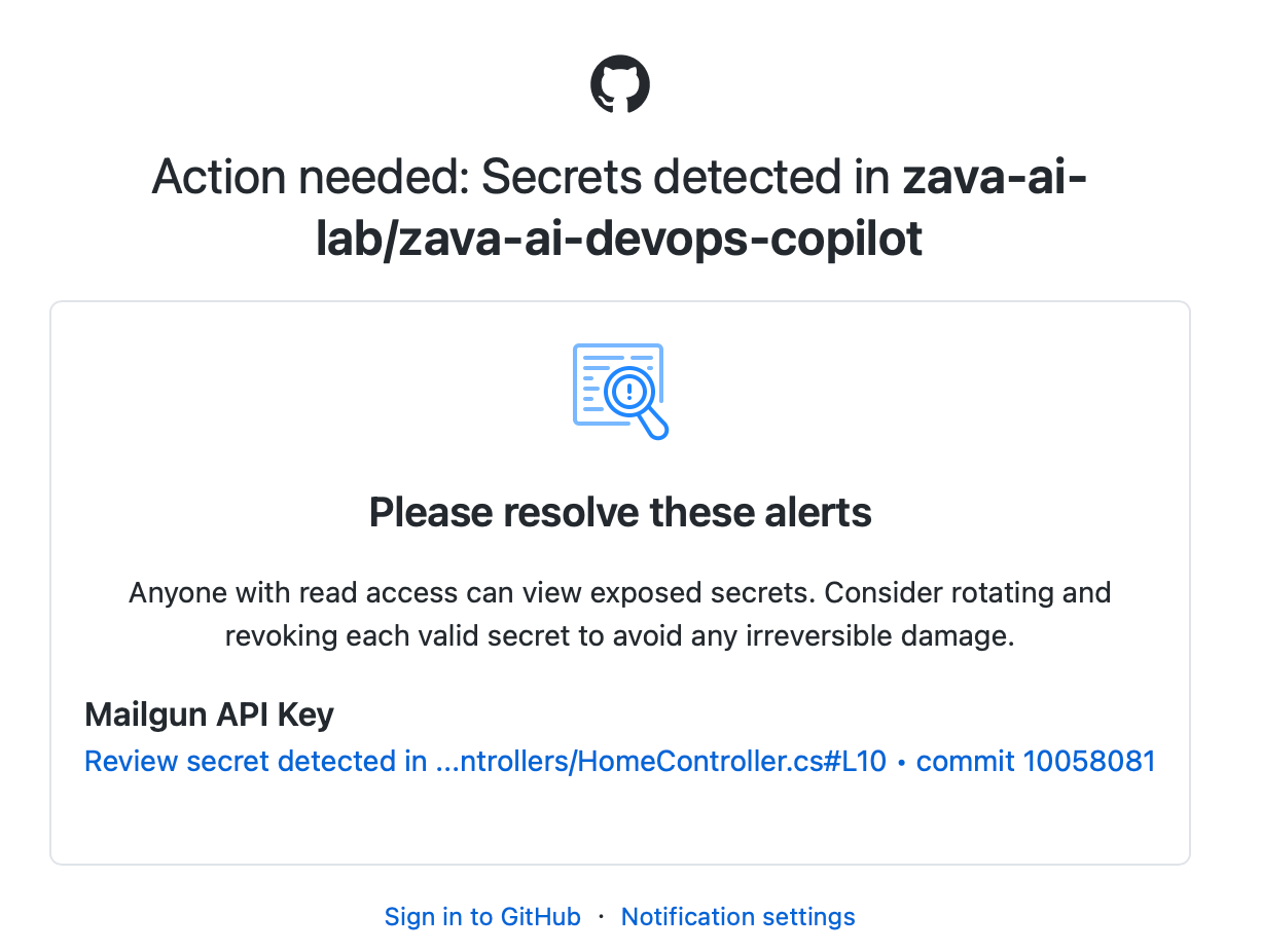 Alert emails
