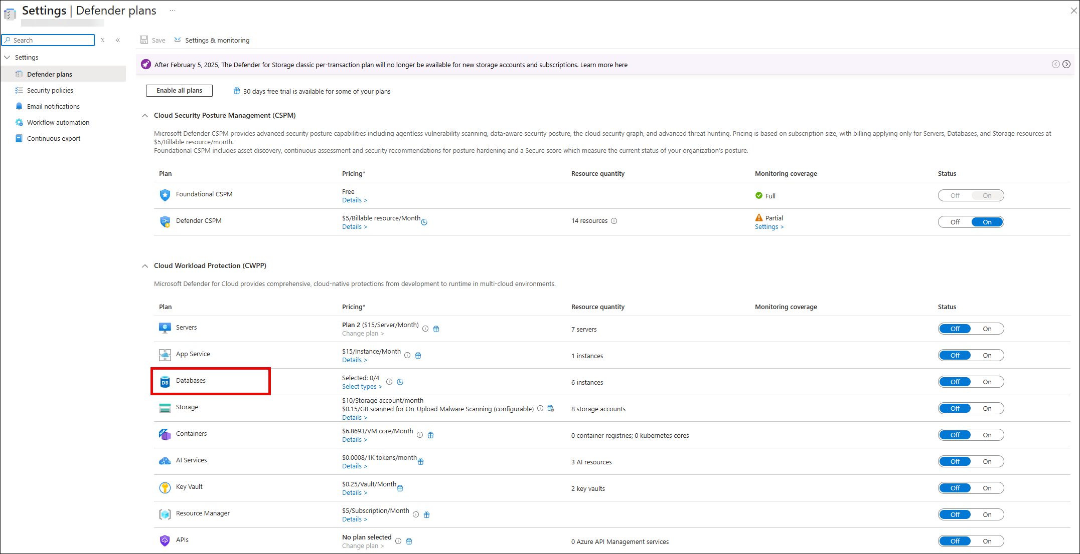 Security Databases