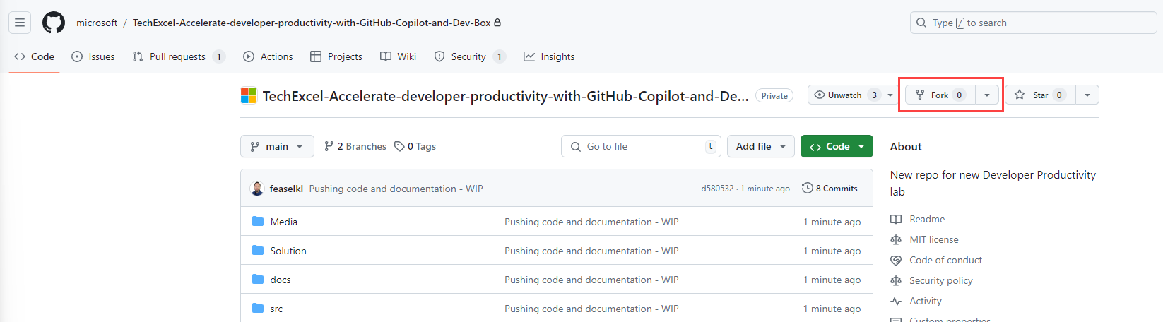 Fork a repository