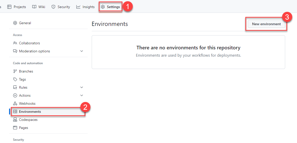 Add a new environment