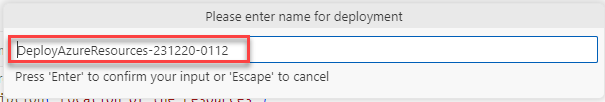 Enter a deployment name