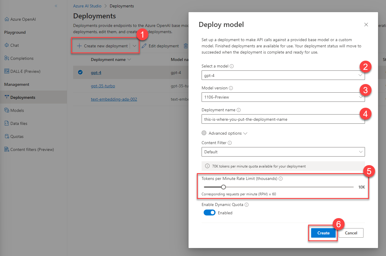 Create a new deployment