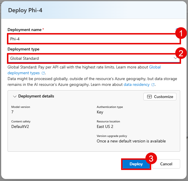 Deploy the Phi-4 model.
