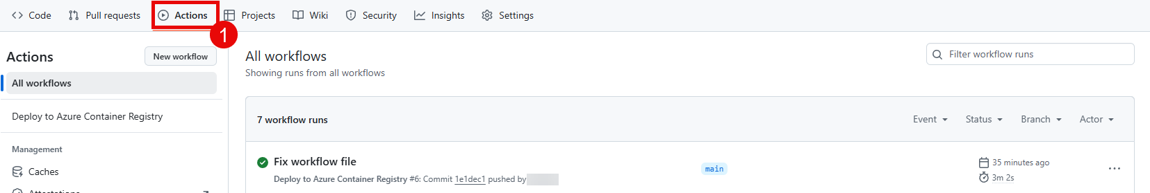 Review GitHub Actions results.