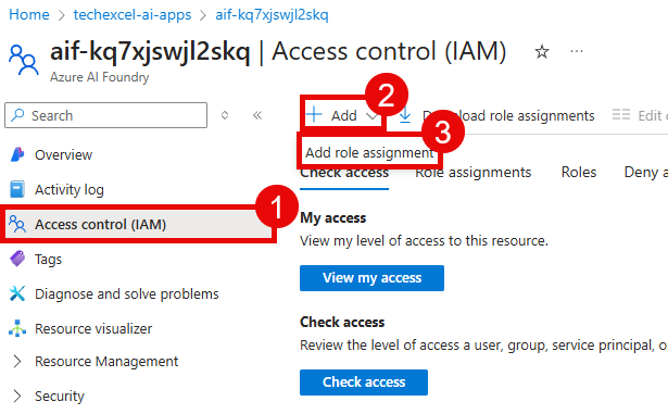 Add a new role assignment.