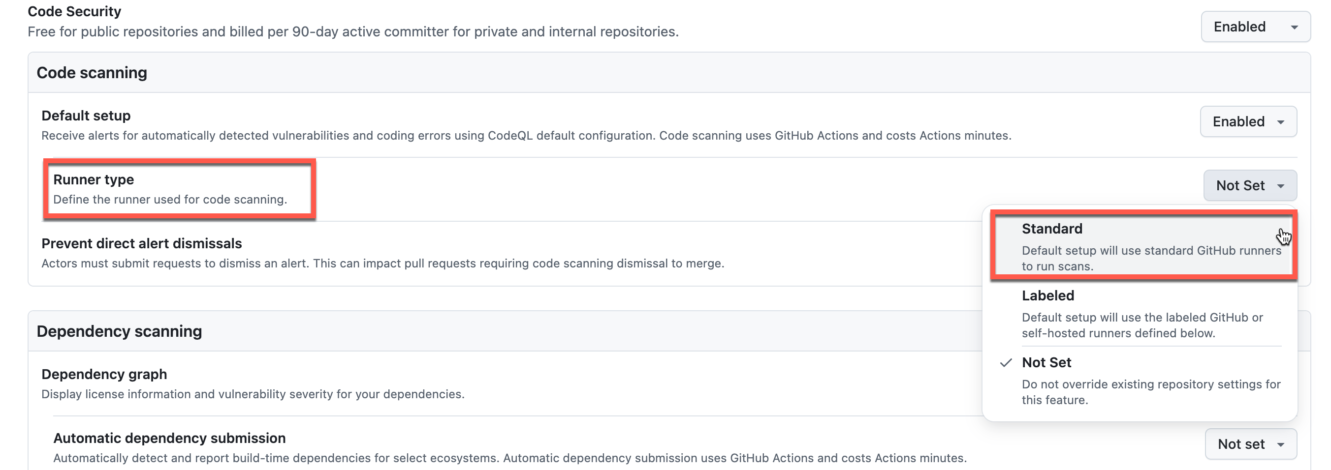 Code Scanning Configuration