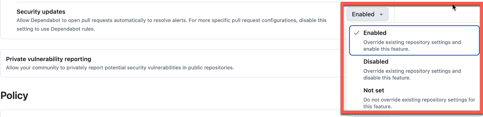 Automatic Security Updates