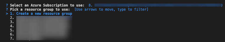 azd provision resource group