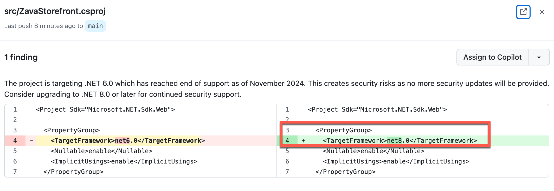 Code quality findings