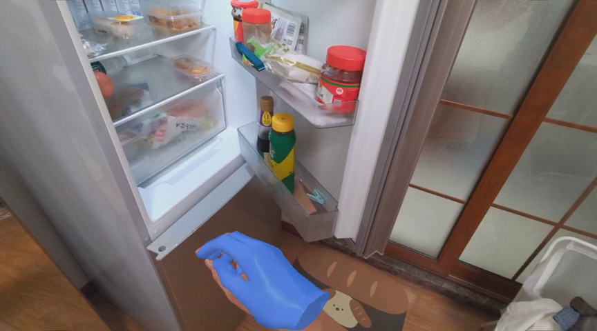 Pick up the green sauce bottle