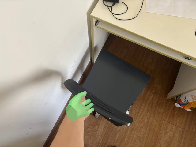 Push the chair toward the table