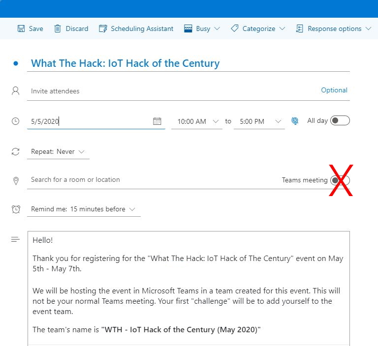 What The Hack Calendar Invite Template What The Hack