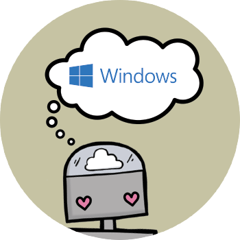 A robot in love with Windows