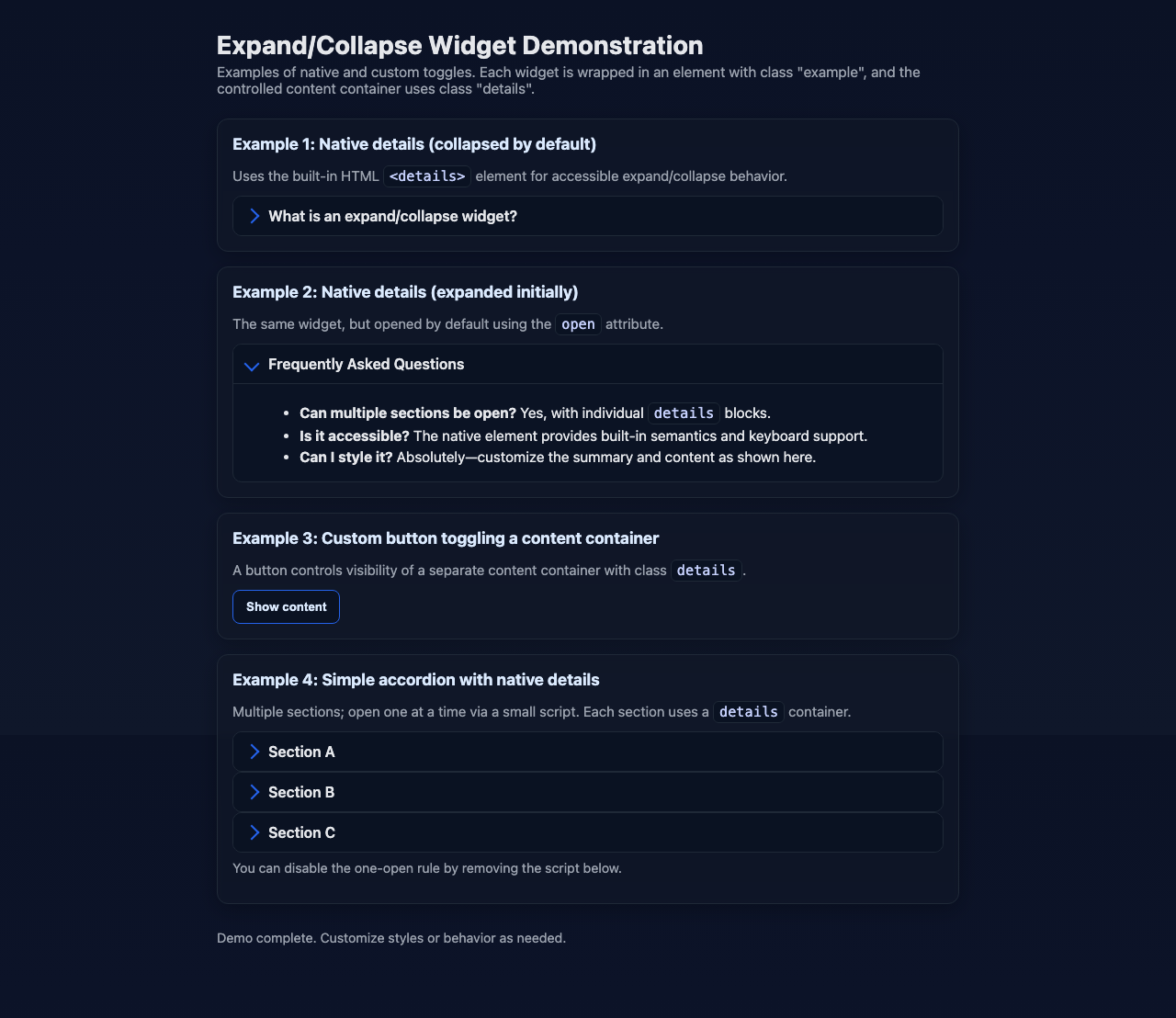 Screenshot sample 87 for disclosure-widget / GPT-5