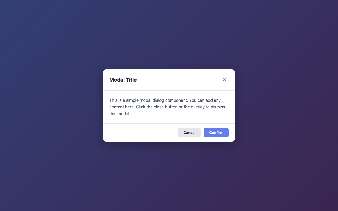 Screenshot sample 3 for modal-dialog / Claude Haiku 4.5