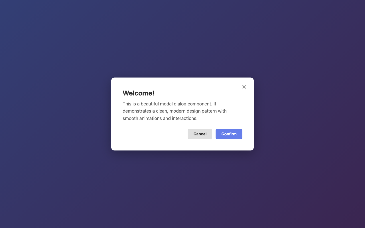 Screenshot sample 33 for modal-dialog / Claude Haiku 4.5