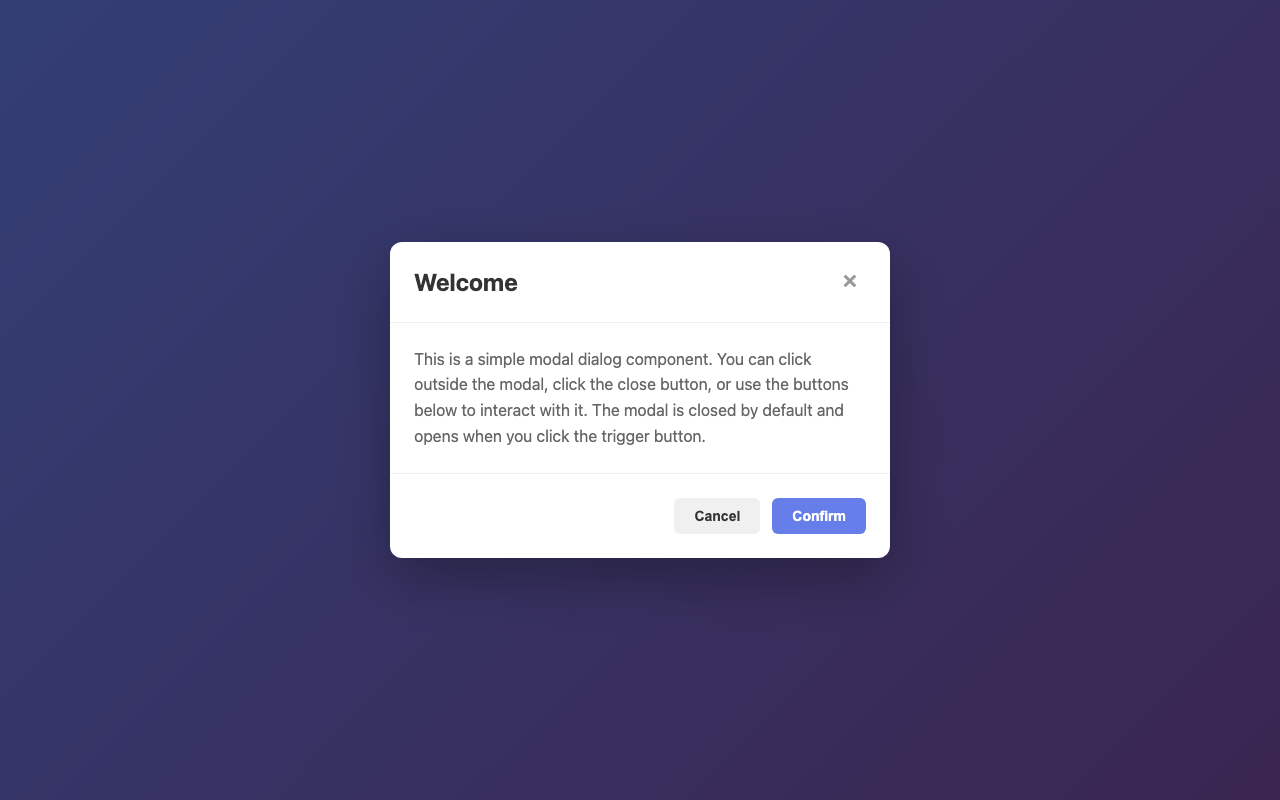 Screenshot sample 35 for modal-dialog / Claude Haiku 4.5