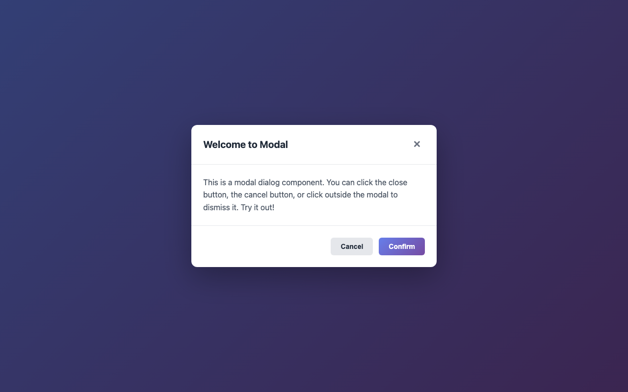 Screenshot sample 5 for modal-dialog / Claude Haiku 4.5