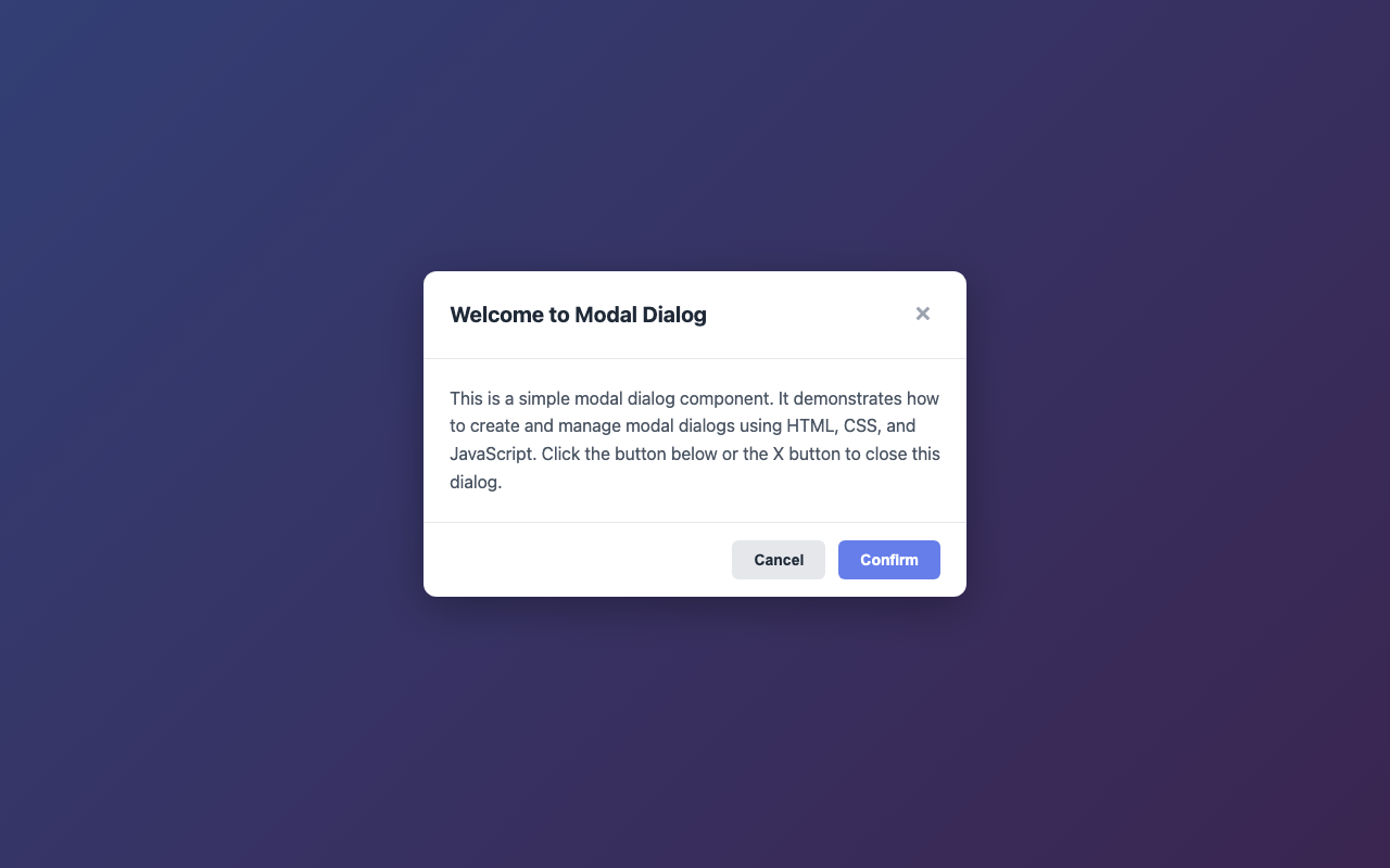Screenshot sample 50 for modal-dialog / Claude Haiku 4.5