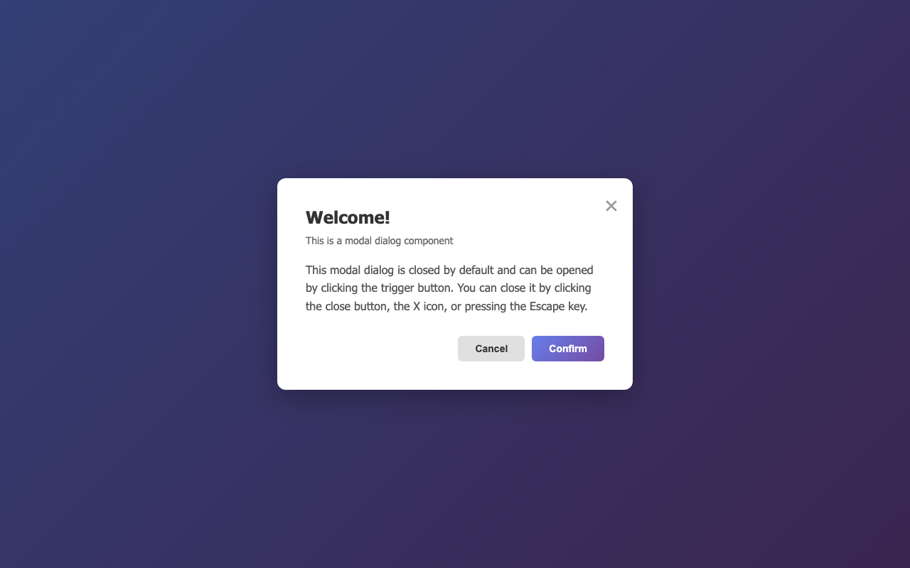 Screenshot sample 51 for modal-dialog / Claude Haiku 4.5