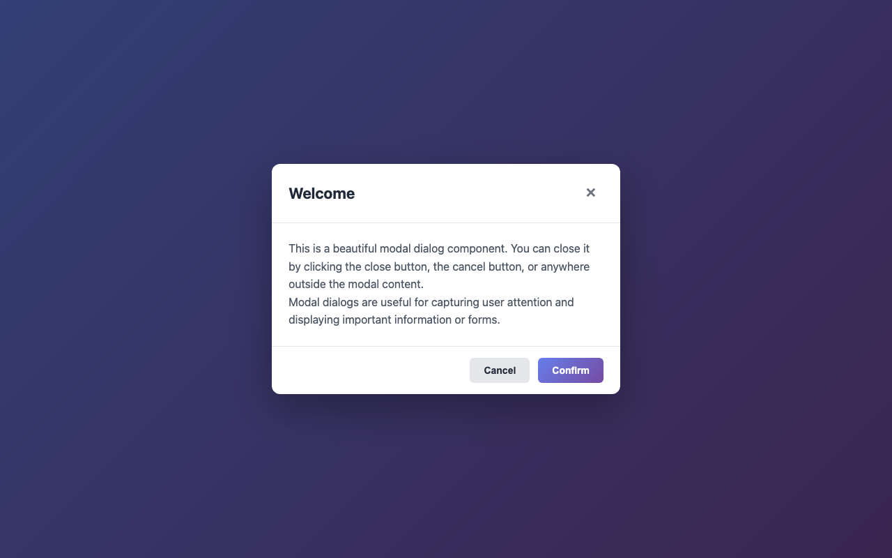 Screenshot sample 53 for modal-dialog / Claude Haiku 4.5