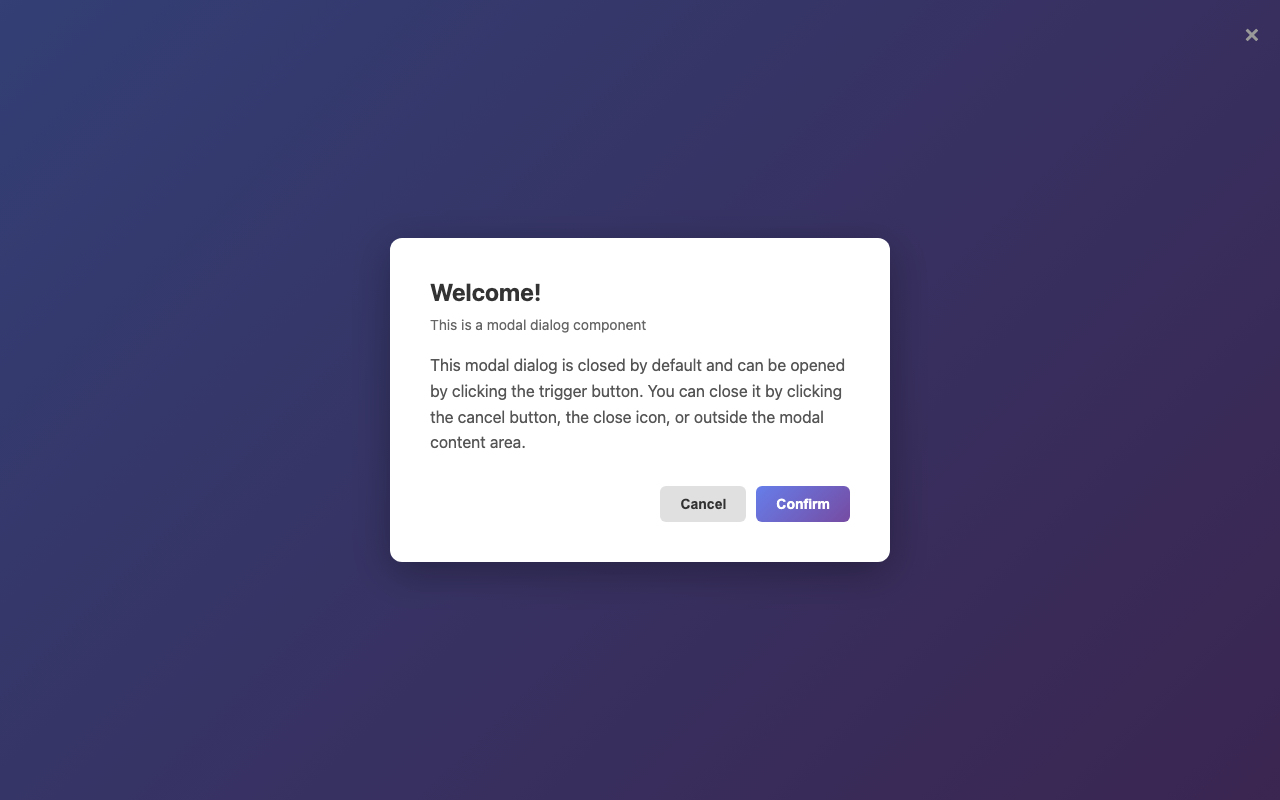 Screenshot sample 54 for modal-dialog / Claude Haiku 4.5