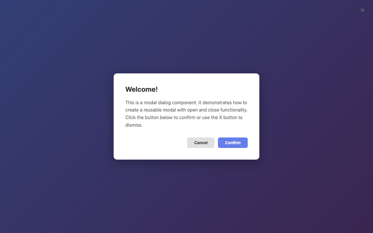 Screenshot sample 55 for modal-dialog / Claude Haiku 4.5