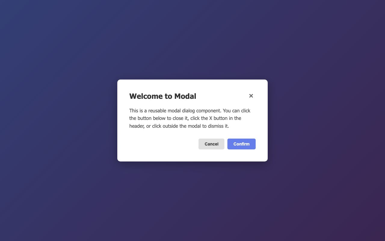 Screenshot sample 57 for modal-dialog / Claude Haiku 4.5
