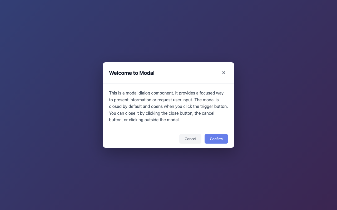 Screenshot sample 59 for modal-dialog / Claude Haiku 4.5