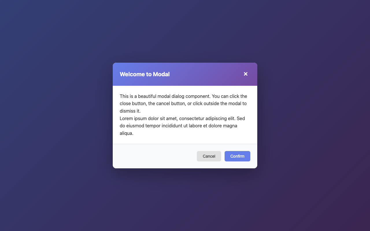 Screenshot sample 6 for modal-dialog / Claude Haiku 4.5