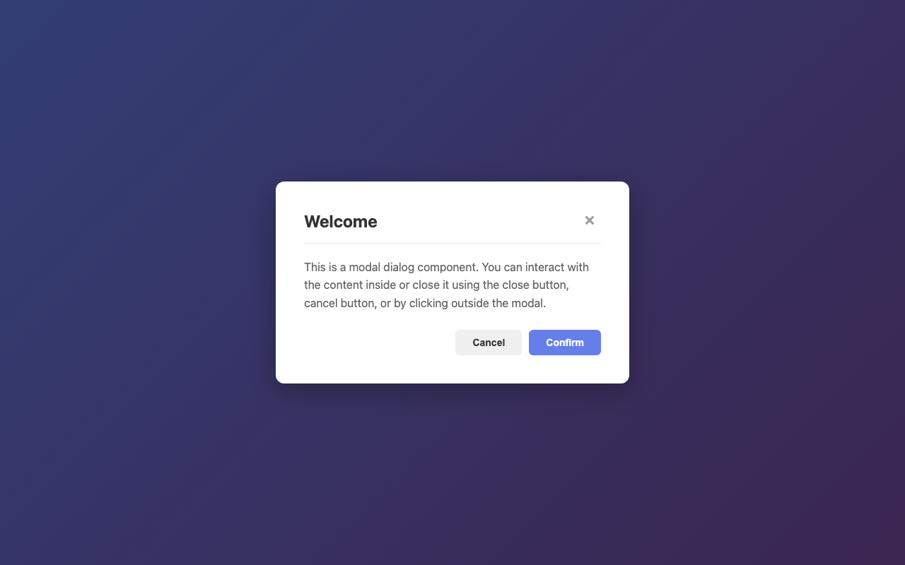 Screenshot sample 60 for modal-dialog / Claude Haiku 4.5