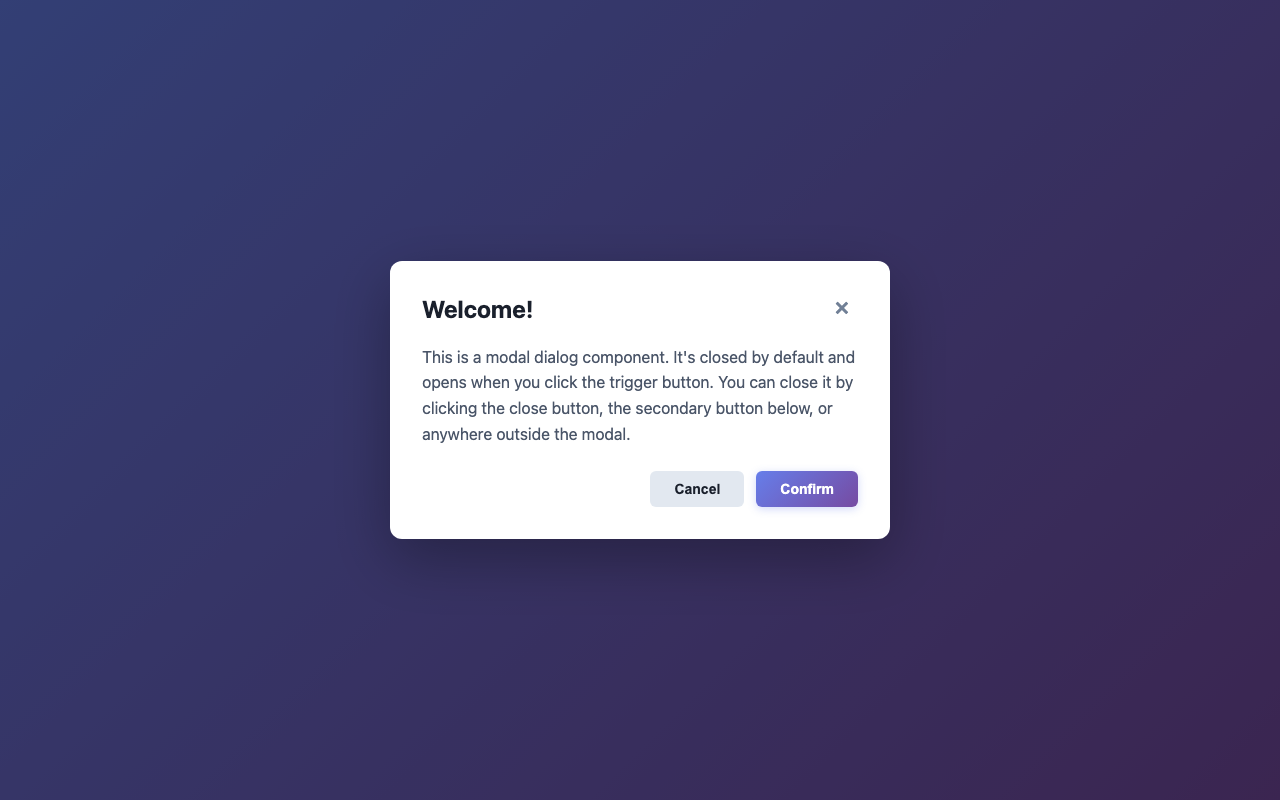 Screenshot sample 61 for modal-dialog / Claude Haiku 4.5