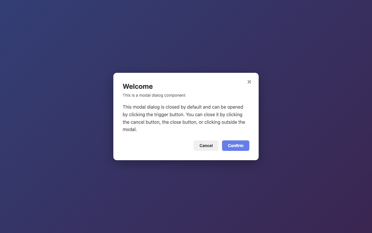 Screenshot sample 67 for modal-dialog / Claude Haiku 4.5