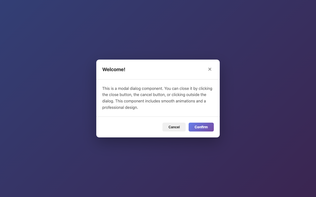 Screenshot sample 72 for modal-dialog / Claude Haiku 4.5