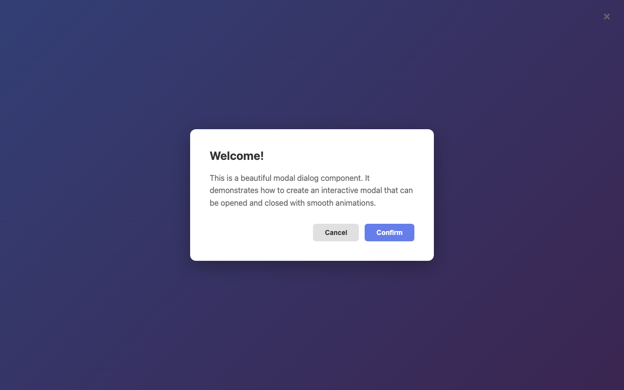 Screenshot sample 8 for modal-dialog / Claude Haiku 4.5