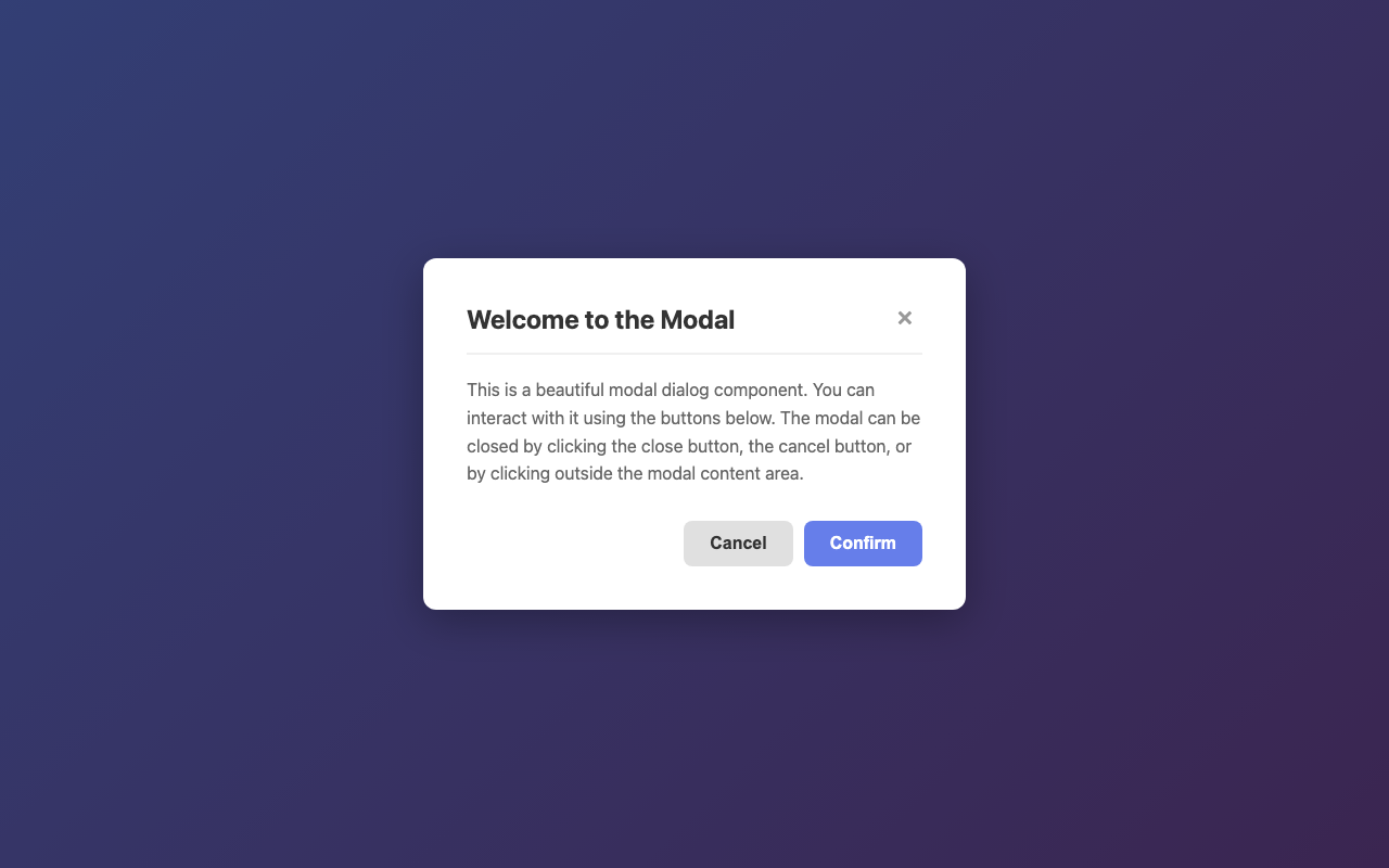 Screenshot sample 81 for modal-dialog / Claude Haiku 4.5