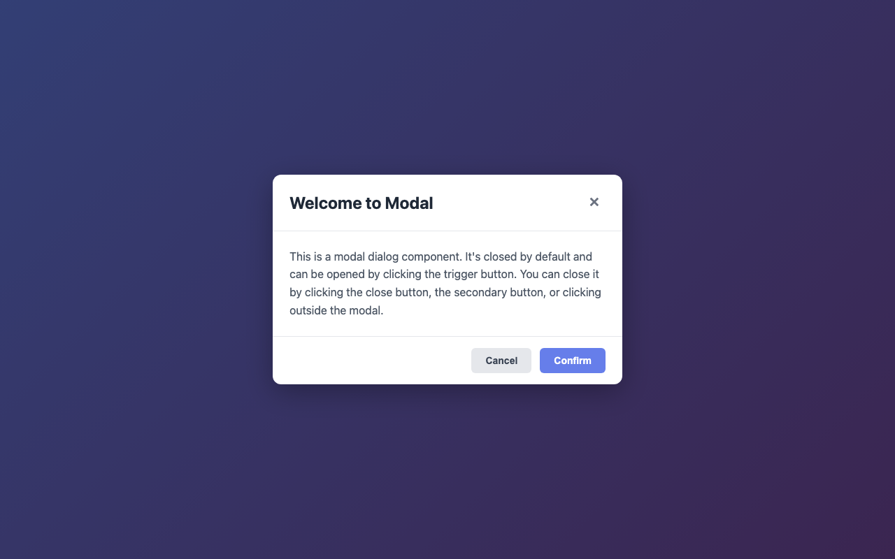 Screenshot sample 89 for modal-dialog / Claude Haiku 4.5