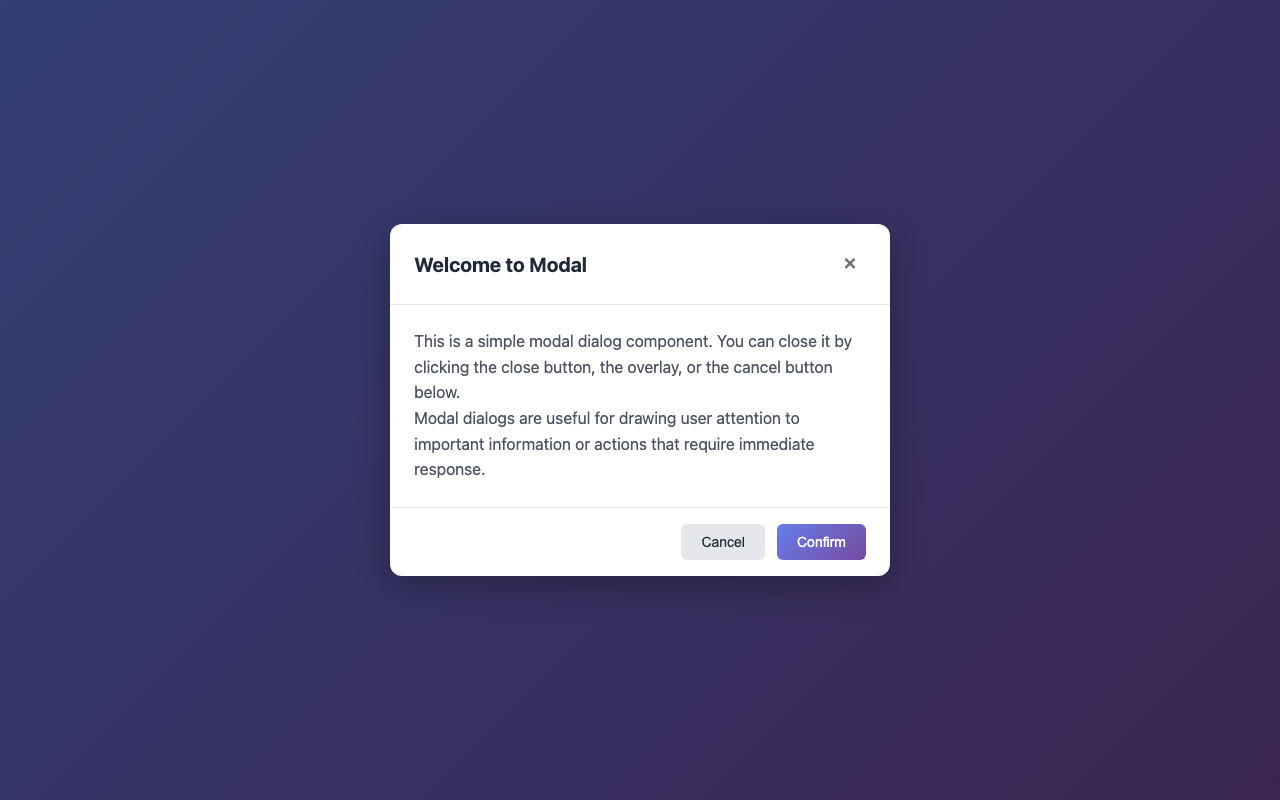 Screenshot sample 99 for modal-dialog / Claude Haiku 4.5
