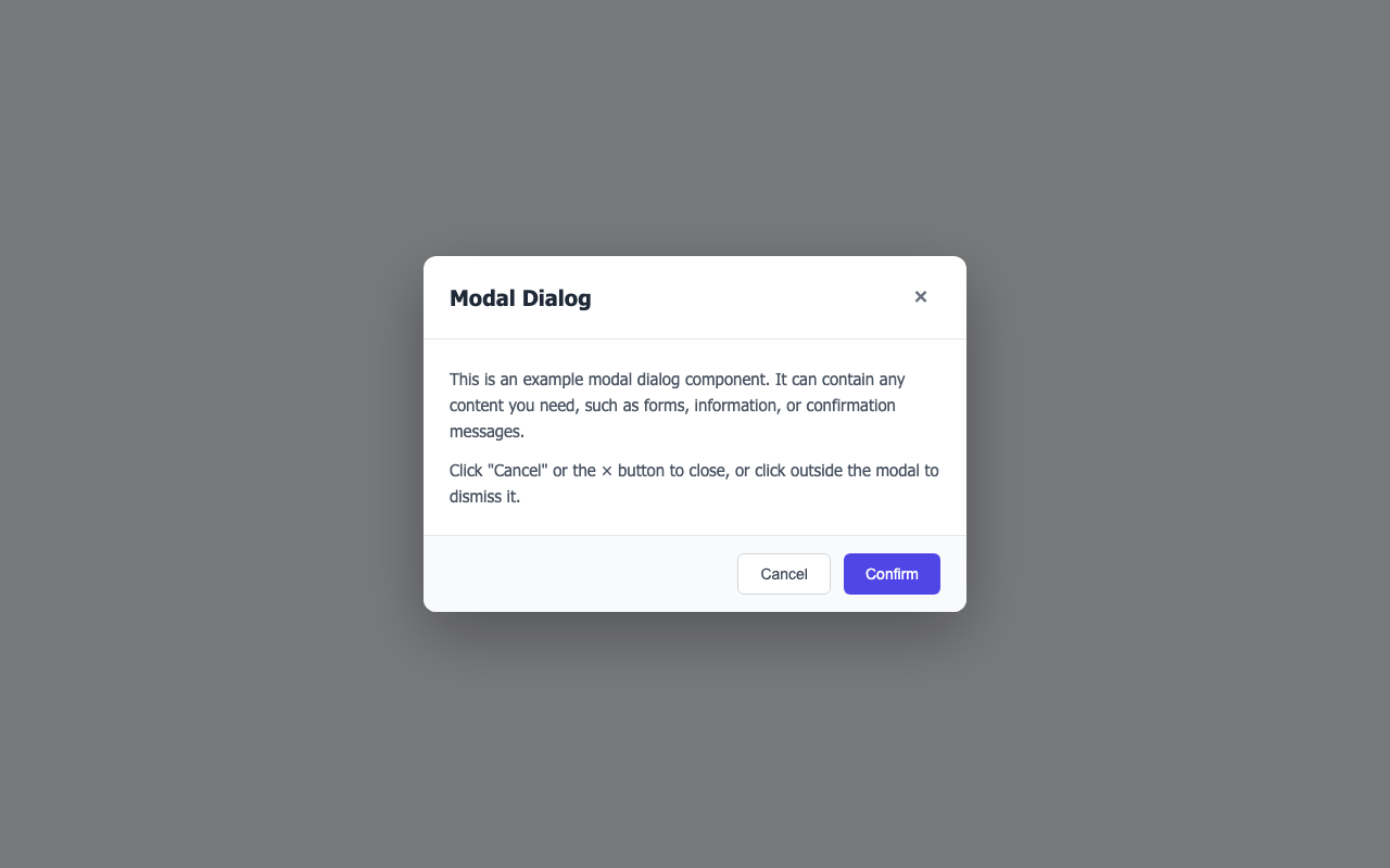 Screenshot sample 1 for modal-dialog / Claude Opus 4.6