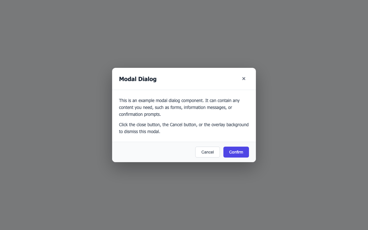 Screenshot sample 3 for modal-dialog / Claude Opus 4.6